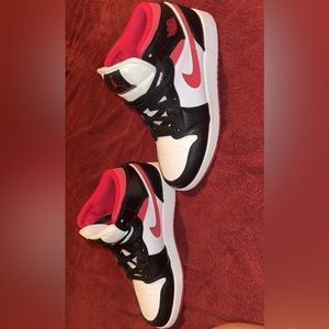 Red and black air Jordan 1s